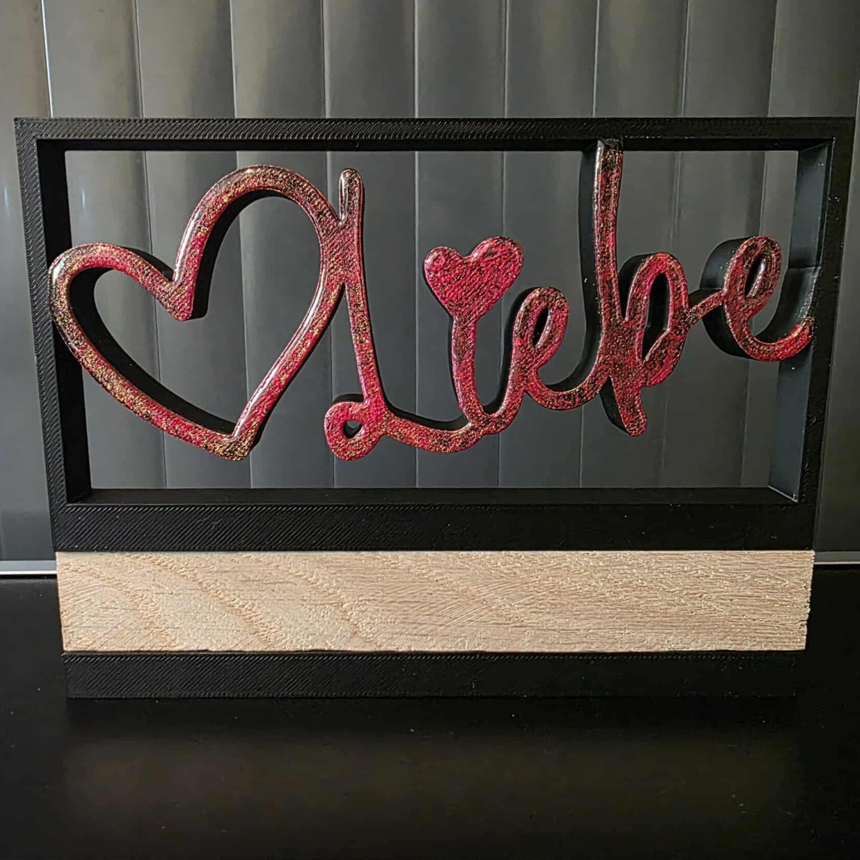 3D/ Plotter- / Laserdatei - Liebe im Rahmen Liebe 3d Drucker gedruckt