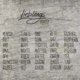 Lieblings ... Platz, Hund, Oma, Opa, Erzieherin, Tag, Ort usw. Plotterdatei