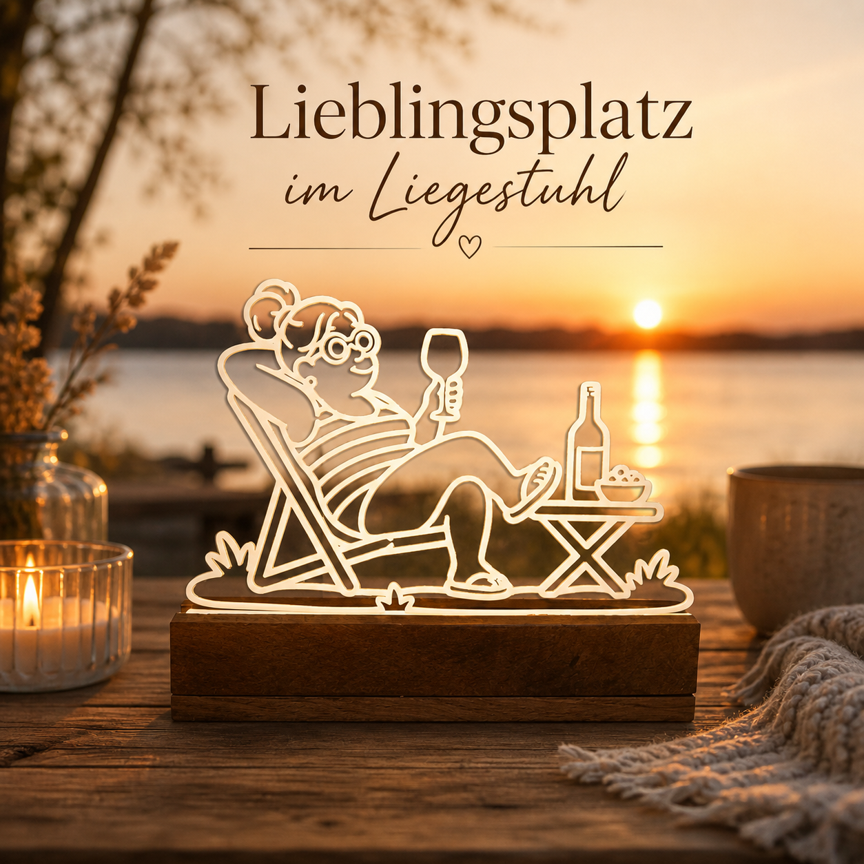 Karla im Liegestuhl – 3D Druckdatei (STL u. 3MF)
