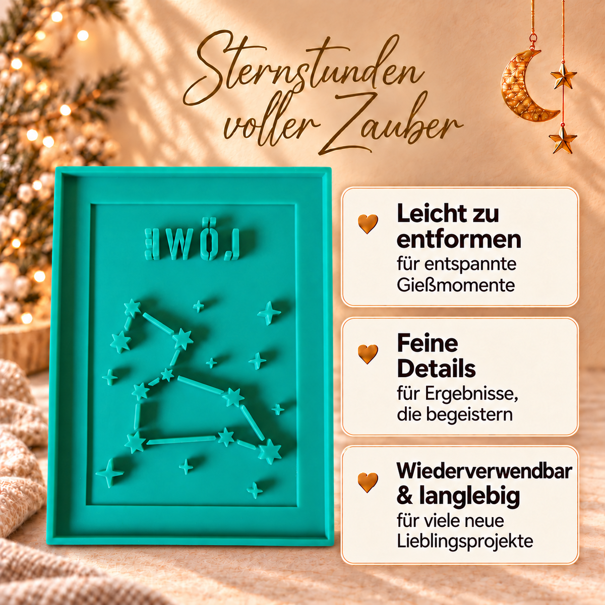 Silikonform - Löwe Laternen Seitenteil