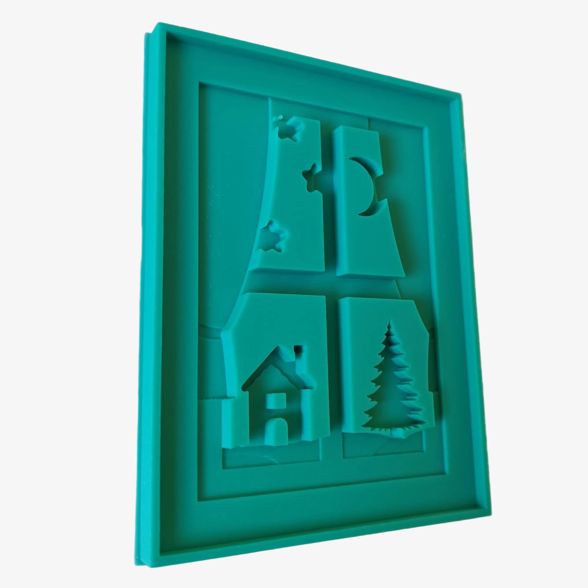 MF 116  Winter Fenster Silikonform Laternen basteln für Easy-Sticks Gießform