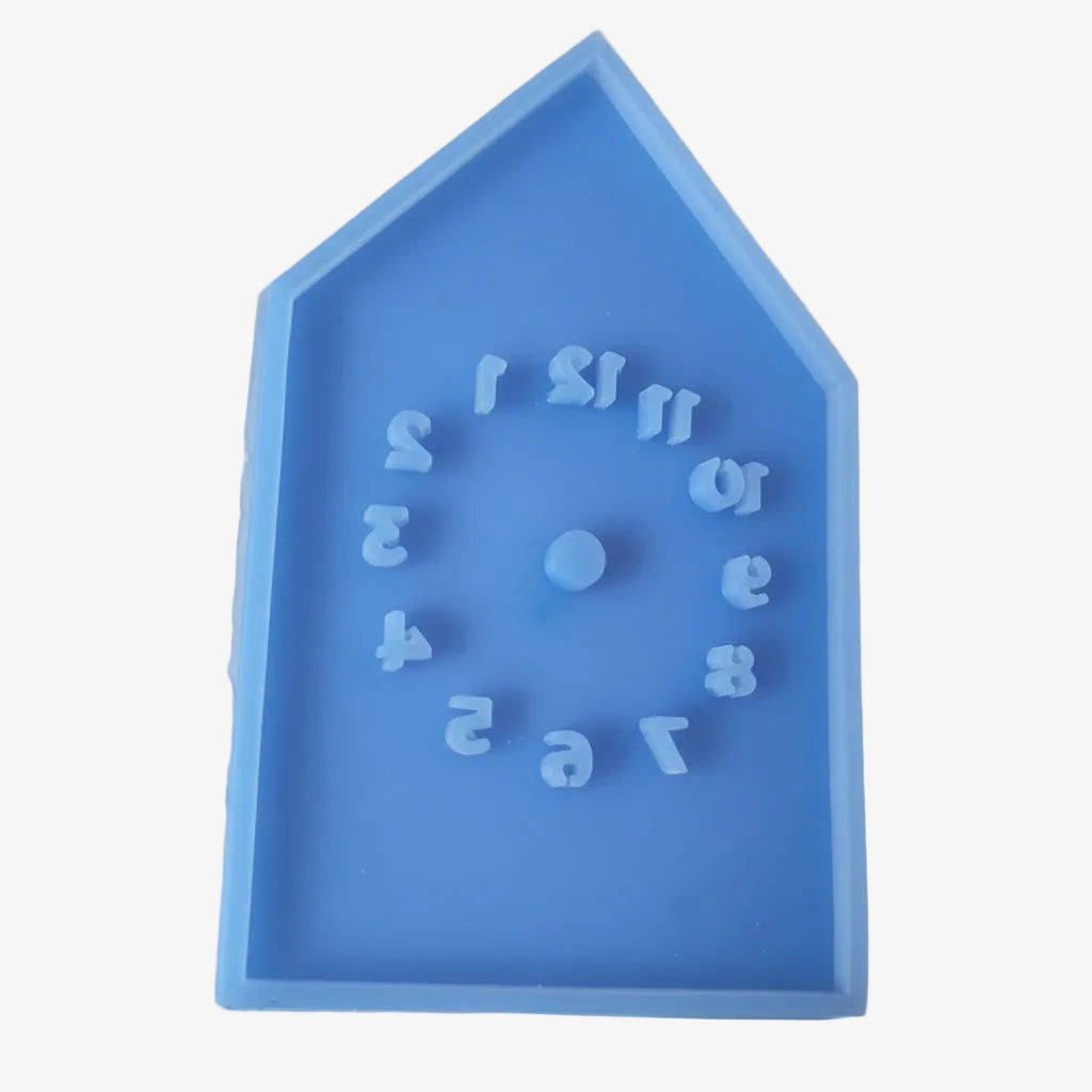 MF 131 Silikongießform Uhr Häuschen