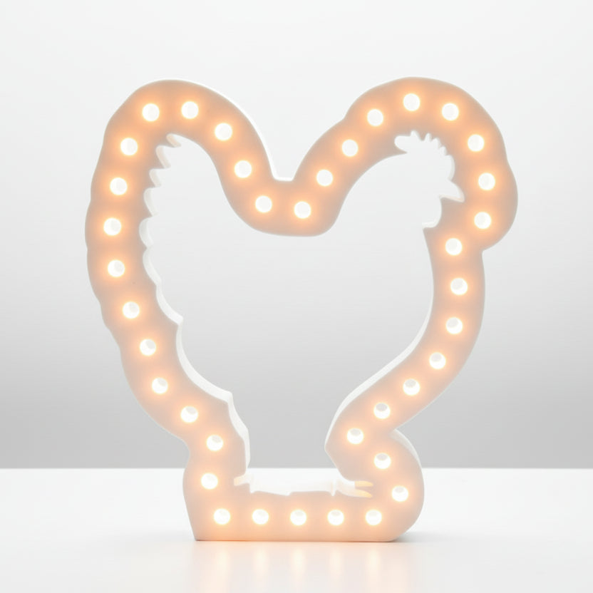 MF_151_Huhn_Silikonform_gegossen lichtkette beleuchtet