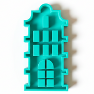 Silikonform - Grachtenhaus Seite viereckige Fenster in klein, mittel und groß