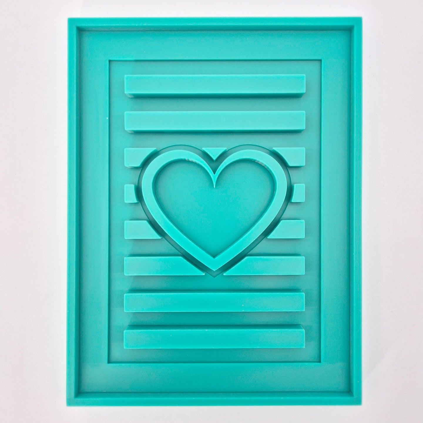 Silikonform mit Herz für einen Easysticks Rahmen 