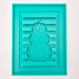 Silikonform - Kürbis Laterne Seitenteil für Klötzchen Rahmen