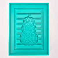 Silikonform - Kürbis Laterne Seitenteil für Klötzchen Rahmen