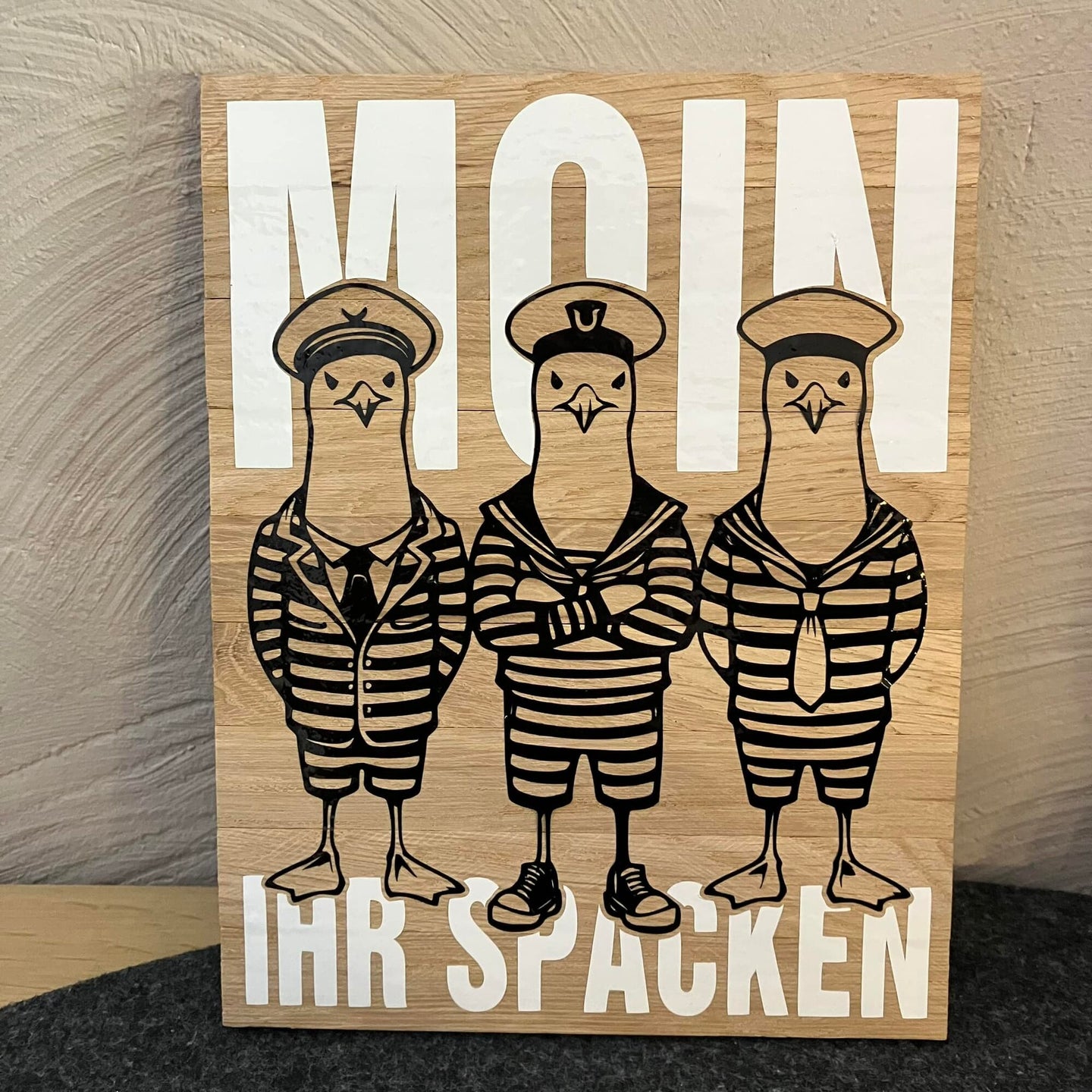Möwen - Plotterdatei Moin Ihr Spacken Bstyle Kissen t-shirt beplotten idee sommer maritimassen beutel taschen