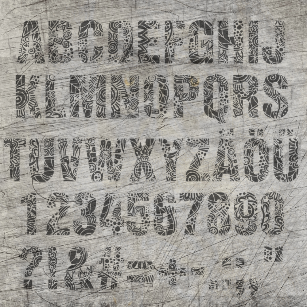 Mandalo Buchstaben Plotter Plotter Datei Plotteridee