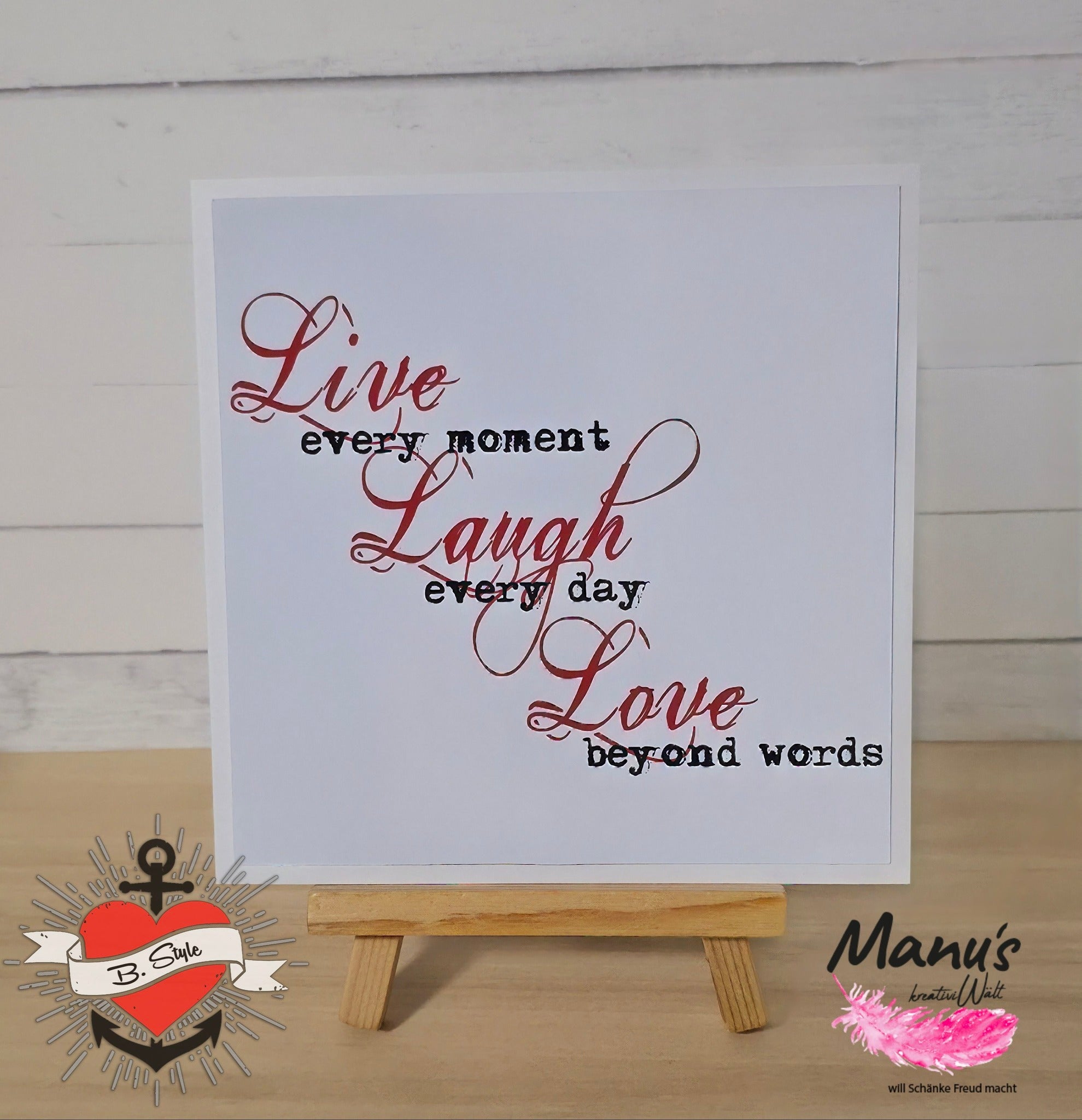 live-laugh-love Plotterdatei auf einem Bild als Beispielbild für die Anwendung