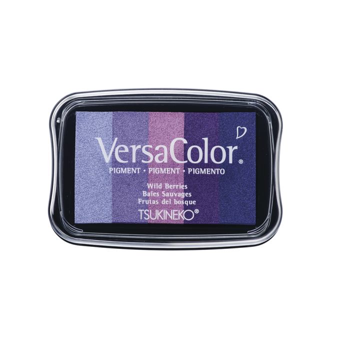 5 farbige Stempelkissen Versacolor, Stempelfläche 4,7x7,5 cm