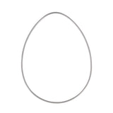 Metallring in Eiform, 20cm von easy-sticks - ideal für kreative Oster DIY-Projekte und floristische Dekorationen.