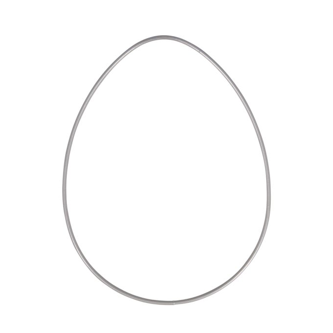 Metallring in Eiform, 20cm von easy-sticks - ideal für kreative Oster DIY-Projekte und floristische Dekorationen.