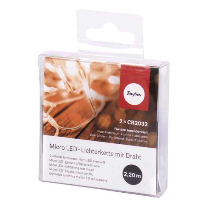 Micro LED-Lichterkette mit Draht Rayher