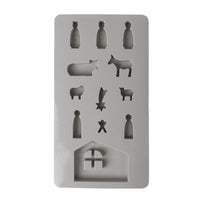 Silikongießform Mini Krippe