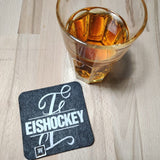 Stylische Untersetzer mit dem Monogramm "E" im eleganten Design, bereitgestellt von easy-sticks, perfekt für entspannte Abende.