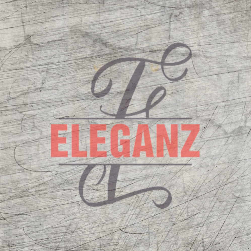 Kreatives Design mit dem Monogram "E" von easy-sticks, das Eleganz ausstrahlt und perfekt für DIY-Projekte ist.