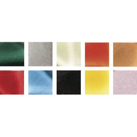 Farbauswahl der Soft Glas Mosaiksteine von Easy-Sticks, präsentiert in verschiedenen Farbtönen an einer Palette.