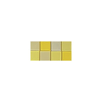 Acryl Mosaik Basteln Set, Transparent gelb, 1x1cm, 205 Stück für Kreative DIY-Projekte