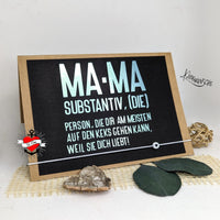 Mama Substantiv Mama Plotteridee Muttertag Hausregeln Mutter Geschenk Idee DIY Plotter