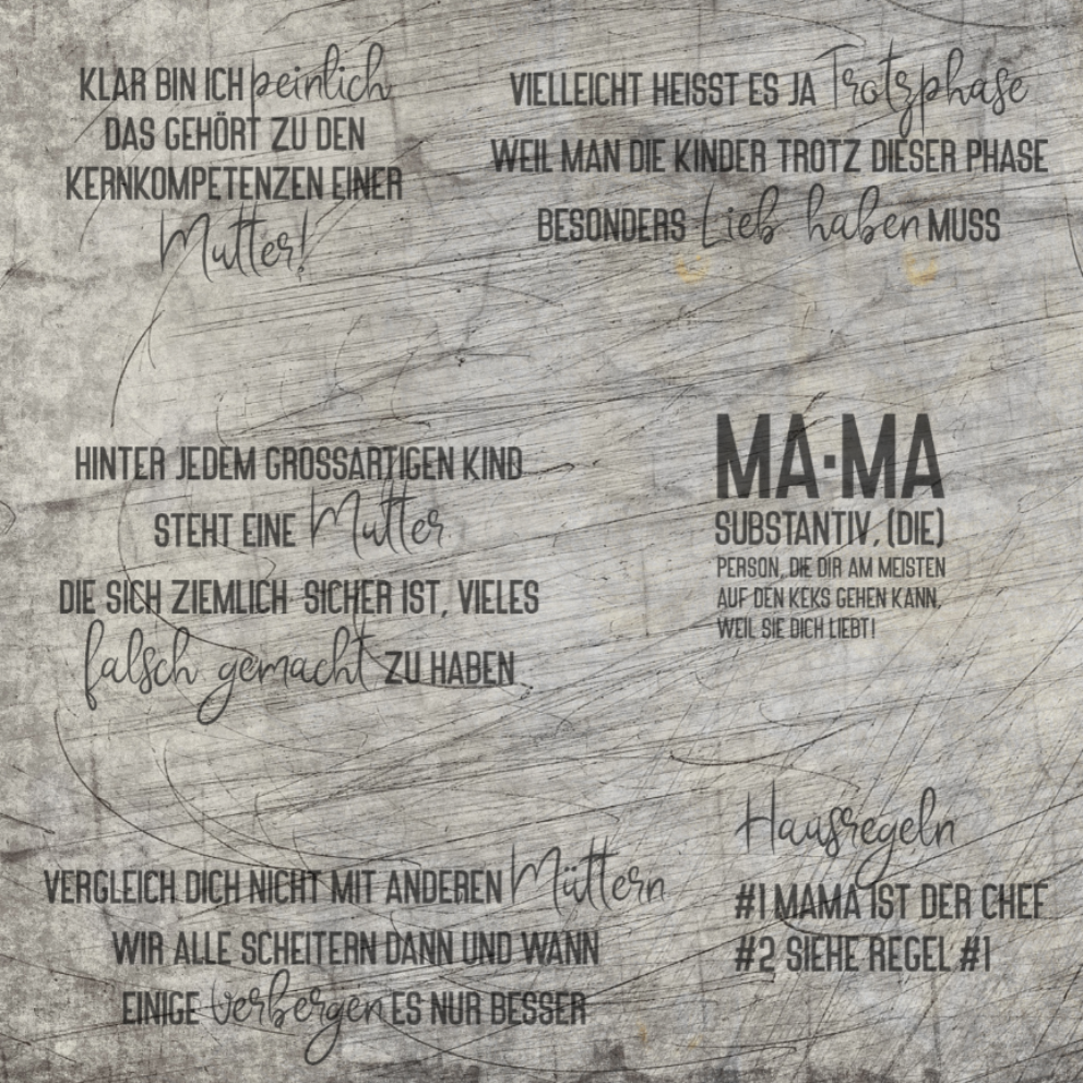 Mama Substantiv Mama Plotteridee Muttertag Hausregeln Mutter Geschenk Idee