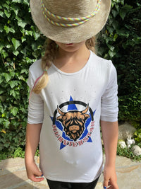 Stylisches Kinder-T-Shirt mit dem kreativen "Muhviehstar" Design von easy-sticks, ideal für kleine Modefans.