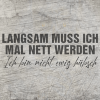Langsam muss ich mal nett werden. Ich bin nicht ewig hübsch - Plotterdatei