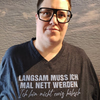 Langsam muss ich mal nett werden. Ich bin nicht ewig hübsch - Plotterdatei Plotterspruch Plotteridee DIY Idee Plotter