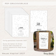 PDF - Kalender 2027 Monate mit Sprüchen