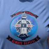 Never Fearful Leuchtturm Always Hopeful Kompass Plotterdatei Beispiel auf T-Shirt B.Style