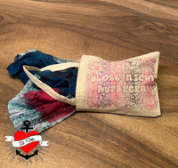 Stoffbeutel mit der farbenfrohen Aufschrift 'Bloß nicht aufregen!' von easy-sticks. Perfekt für kreative Bastelprojekte und Aufbewahrung.