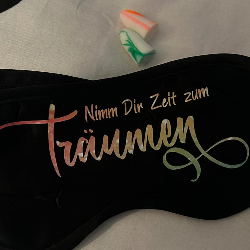 Nimm dir Zeit zum Träumen Plotterdatei Plotteridee Plotter datei Kissen Maske schlafmaske