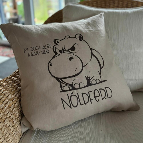 Noelpferd nilpferd Plotterdatei Datei zum Downloaden Plotteridee Tiere wütendes Tier Kissen