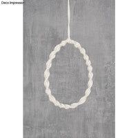 Metallring Ei, 20cm - für dein Oster DIY von easy-sticks: Ein ovaler Metallring mit einer geflochtenen Oberfläche, ideal für kreative Osterdekorationen.
