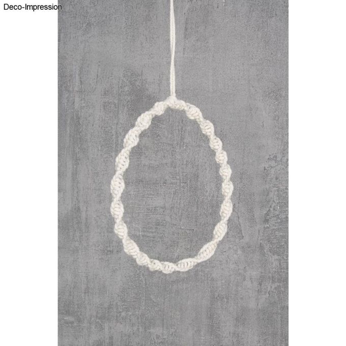Metallring Ei, 20cm - für dein Oster DIY von easy-sticks: Ein ovaler Metallring mit einer geflochtenen Oberfläche, ideal für kreative Osterdekorationen.