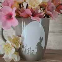 Ostereier Hase Blumenwiese Plotterdatei Plotter Datei zum Downloaden DIY Bastelidee Plotteridee zu Ostern