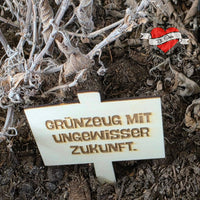 Pflanzenstecker Megapack Plotten & Lasern Datei zum Downloaden Beispiel - Grünzeug mit ungewisser Zukunft