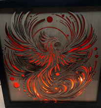 Lade das Bild in den Galerie-Viewer, Phönix Plotterdatei T-Shirt Plotter datei zum Download riesen Vogel rot
