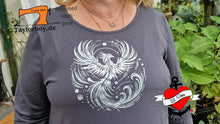 Lade das Bild in den Galerie-Viewer, Phönix Plotterdatei T-Shirt Plotter datei zum Download riesen Vogel langarmshirt

