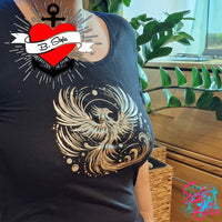 Phönix Plotterdatei T-Shirt Plotter datei zum Download riesen Vogel T-Shirt beplotten