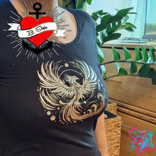 Lade das Bild in den Galerie-Viewer, Phönix Plotterdatei T-Shirt Plotter datei zum Download riesen Vogel T-Shirt beplotten
