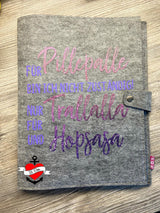 Notizbuch mit dem Schriftzug "Für Pillepalle bin ich nicht zuständig! Nur für Trallalla und für Hopsasa" von easy-sticks, ein kreatives Beispiel für die Anwendung der Plotterdatei.