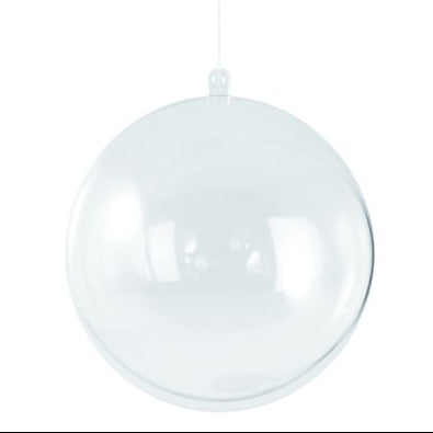 Weihnachtskugel befüllen, Plastik-Kugel 12 cm ø
