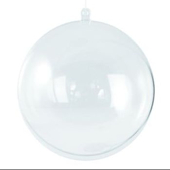 Weihnachtskugeln basteln, Plastik-Kugel, 2tlg., 14cm ø
