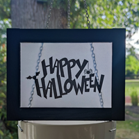 Plotterdatei_Halloween Happy Halloween Schriftzug 2 zum Drucken und Plotten, Lasern