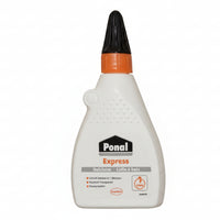 Ponal Holzleim - Ponal Express 120g lösemittelfrei schnell in weißer Flasche mit schwarzer Spitze.