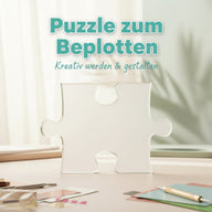 Puzzlestück Acryl klar - Puzzleteil Deko Basteln