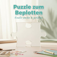Puzzlestück Acryl klar - Puzzleteil Deko Basteln
