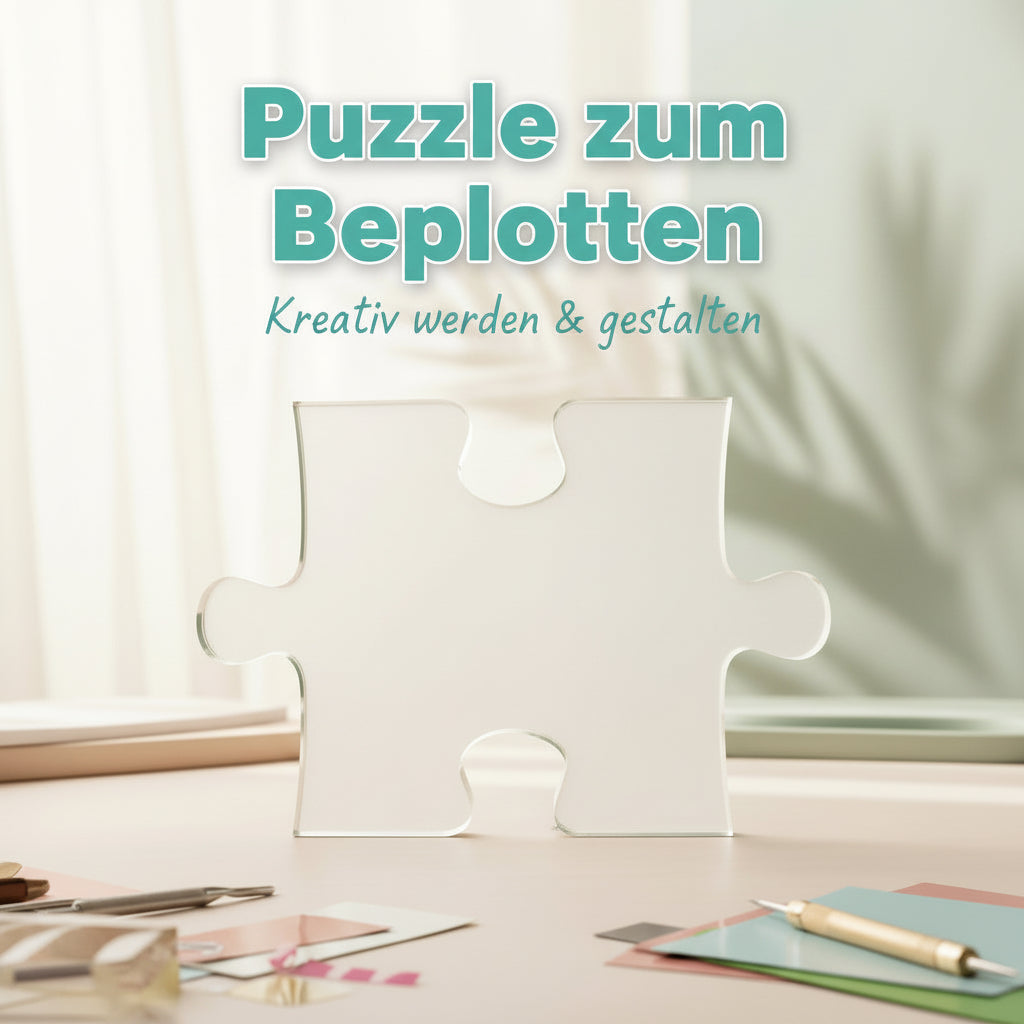 Puzzlestück Acryl klar - Puzzleteil Deko Basteln