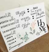Detailansicht eines kreativen Rub On UV Stickers von easy-sticks, präsentiert in sanften Farben, ideal für handgemachte Geschenkideen - Rub on UV Sticker randlos Mix 0 A5